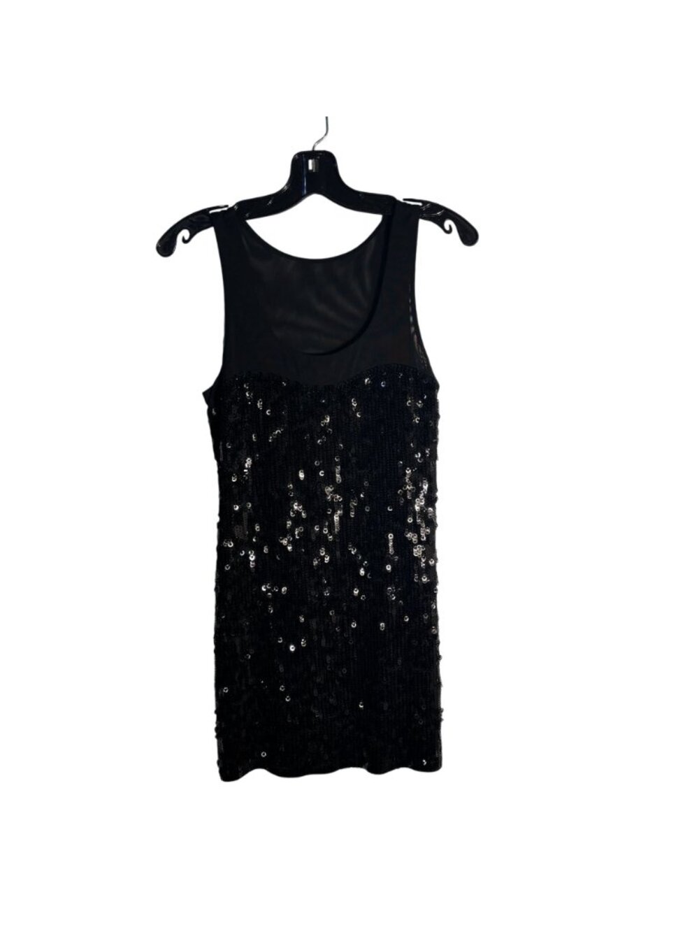 Black Y2k Inspired Sequin Sleeveless Mini Dress By Express S - Picture 2 of 8